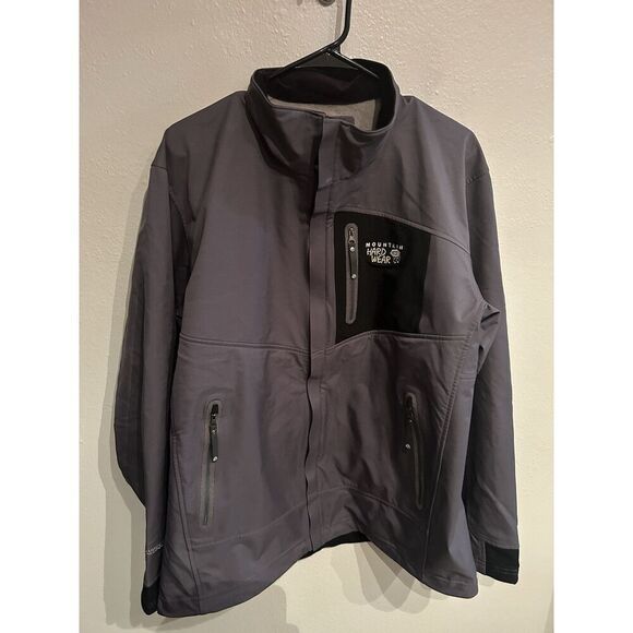 Mountain Hardwear Mens XL Conduit Softshell Full Zip Jacket Gray - Picture 1 of 9